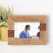 A Genuine Smile Comes From The Heart But A Healty Smile Needs Good Dental Care Personalized Wooden Frame-6" x 4" Brown Horizontal