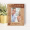 A Smile Is The Prettiest Thing You'll Ever Wear Personalized Wooden Frame 4" x 6" Brown (Vertical)