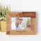 A Smile Is The Prettiest Thing You'll Ever Wear Personalized Wooden Frame-6" x 4" Brown Horizontal