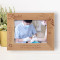 A Smile Is A Key That Fits The Lock Of Personalized Wooden Frame-7" x 5" Brown Horizontal