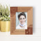 You're Never Fully Dressed Without A Smile Personalized Wooden Frame 3" x 5" Brown (Vertical)