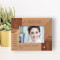 You're Never Fully Dressed Without A Smile Personalized Wooden Frame-5" x 3 1/2" Brown Horizontal