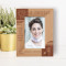 You're Never Fully Dressed Without A Smile Personalized Wooden Frame 4" x 6" Brown (Vertical)