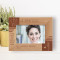 You're Never Fully Dressed Without A Smile Personalized Wooden Frame-6" x 4" Brown Horizontal