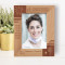 You're Never Fully Dressed Without A Smile Personalized Wooden Frame 5" x 7" Brown (Vertical)