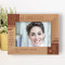 You're Never Fully Dressed Without A Smile Personalized Wooden Frame-7" x 5" Brown Horizontal