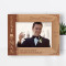 Thank You For Being My Groomsman On My Wedding Day Personalized Wooden Frame-7" x 5" Brown Horizontal