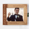 Thank You For Being My Groomsman On My Wedding Day Personalized Wooden Frame-10" x 8" Brown Horizontal
