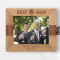 Best Man For A Day Best Friends For Life Personalized Wooden Frame-10" x 8" Brown Horizontal