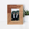 Thank You For Being My Groomsman On My Wedding Day Personalized Wooden Frame 3" x 5" Brown (Vertical)