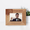 Thank You For Being My Groomsman On My Wedding Day Personalized Wooden Frame-5" x 3 1/2" Brown Horizontal