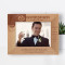 Thank You For Being My Groomsman On My Wedding Day Personalized Wooden Frame-7" x 5" Brown Horizontal