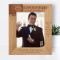 Thank You For Being My Groomsman On My Wedding Day Personalized Wooden Frame 8" x 10" Brown (Vertical)