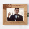 Thank You For Being My Groomsman On My Wedding Day Personalized Wooden Frame-10" x 8" Brown Horizontal