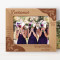 A Happy Bridesmaid Makes A happy Bride Personalized Wooden Frame-10" x 8" Brown Horizontal