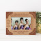 Friends Are The Family You Choose Personalized Wooden Frame-6" x 4" Brown Horizontal