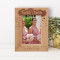 Friends Are The Family Choose Personalized Wooden Frame 4" x 6" Brown (Vertical)