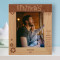 Happy Father's Day Personalized Wooden Frame 8" x 10" Brown (Vertical)