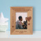 A Son's First Hero A Daughter's First Love Personalized Wooden Frame 3" x 5" Brown (Vertical)