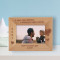 A Son's First Hero A Daughter's First Love Personalized Wooden Frame-6" x 4" Brown Horizontal