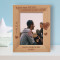 A Son's First Hero A Daughter's First Love Personalized Wooden Frame 5" x 7" Brown (Vertical)
