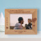 A Son's First Hero A Daughter's First Love Personalized Wooden Frame-7" x 5" Brown Horizontal