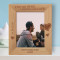 A Son's First Hero A Daughter's First Love Personalized Wooden Frame 8" x 10" Brown (Vertical)