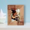 Dad You're Our Hero Personalized Wooden Frame 3" x 5" Brown (Vertical)