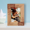 Dad You'reOur Hero Personalized Wooden Frame 4" x 6" Brown (Vertical)