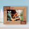 Dad You're Our Hero Personalized Wooden Frame-7" x 5" Brown Horizontal