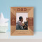 Best Dad Ever Personalized Wooden Frame 3" x 5" Brown (Vertical)