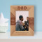 Best Dad Ever Personalized Wooden Frame 4" x 6" Brown (Vertical)