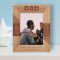 Best Dad Ever Personalized Wooden Frame 5" x 7" Brown (Vertical)