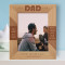 Best Dad Ever Personalized Wooden Frame-8" x 10" Brown (Vertical)