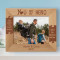 You Are My Hero Personalized Wooden Frame-10" x 8" Brown Horizontal