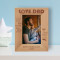 Love Dad A Happy Family Is A Reflection Of A Good Father And A Loving Husband Personalized Wooden Frame 4" x 6" Brown (Vertical)