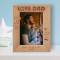 Love Dad A Happy Family Is A Reflection Of A Good Father And A Loving Husband Personalized Wooden Frame 5" x 7" Brown (Vertical)