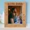 Love Dad A Happy Family Is A Reflection Of A Good Father And A Loving Husband Personalized Wooden Frame 8" x 10" Brown (Vertical)