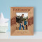 Happy Father's Day A Son's First Hero A Daughter's First Love Personalized Wooden Frame 3" x 5" Brown (Vertical)