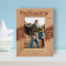 Happy Father's Day A Son's First Hero A Daughter's First Love Personalized Wooden Frame 4" x 6" Brown (Vertical)