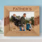 Happy Father's Day A Son's First Hero A Daughter's First Love Personalized Wooden Frame-10" x 8" Brown Horizontal