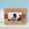 What A Father Says To His Children Is Not Heard By The World Personalized Wooden Frame-6" x 4" Brown Horizontal