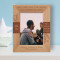 What A Father Says To His Children Is Not Heard By The World Personalized Wooden Frame 5" x 7" Brown (Vertical)