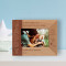 A Happy Family Is A Reflection Of A Good Father And A Loving Husband Personalized Wooden Frame-5" x 3 1/2" Brown Horizontal