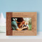 A Happy Family Is A Reflection Of A Good Father And A Loving Husband Personalized Wooden Frame-6" x 4" Brown Horizontal