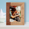 A Happy Family Is A Reflection Of A Good Father And A Loving Husband Personalized Wooden Frame 5" x 7" Brown (Vertical)