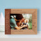 A Happy Family Is A Reflection Of A Good Father And A Loving Husband Personalized Wooden Frame-7" x 5" Brown Horizontal