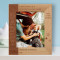 A Happy Family Is A Reflection Of A Good Father And A Loving Husband Personalized Wooden Frame 8" x 10" Brown (Vertical)