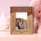 Super Mom To The World Personalized Wooden Frame 3" x 5" Brown (Vertical)