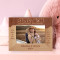 Super Mom To The World Personalized Wooden Frame-6" x 4" Brown Horizontal
